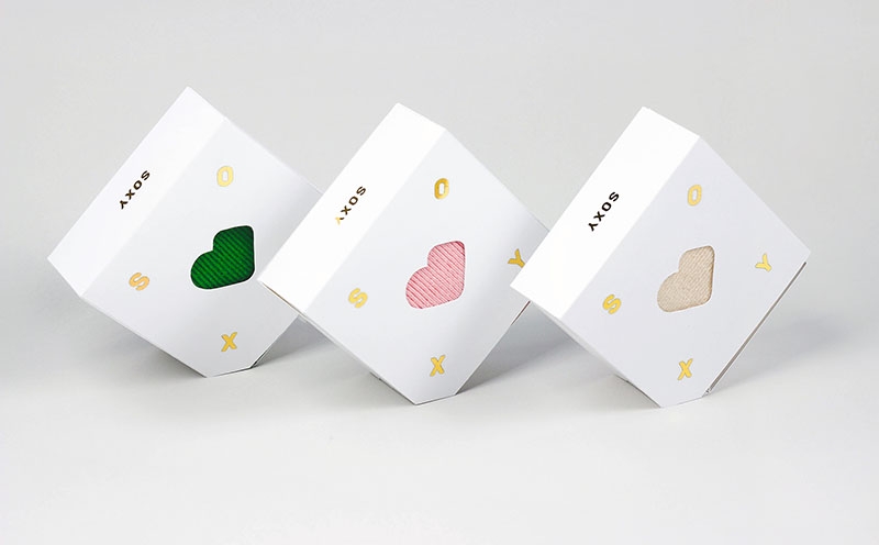韩国袜子创意包装设计,包装盒采用抽拉的形式