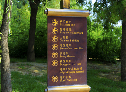 公园中的公益导视系统的作用