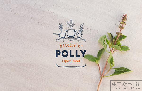 Kitche'n'Polly餐厅视觉形象设计