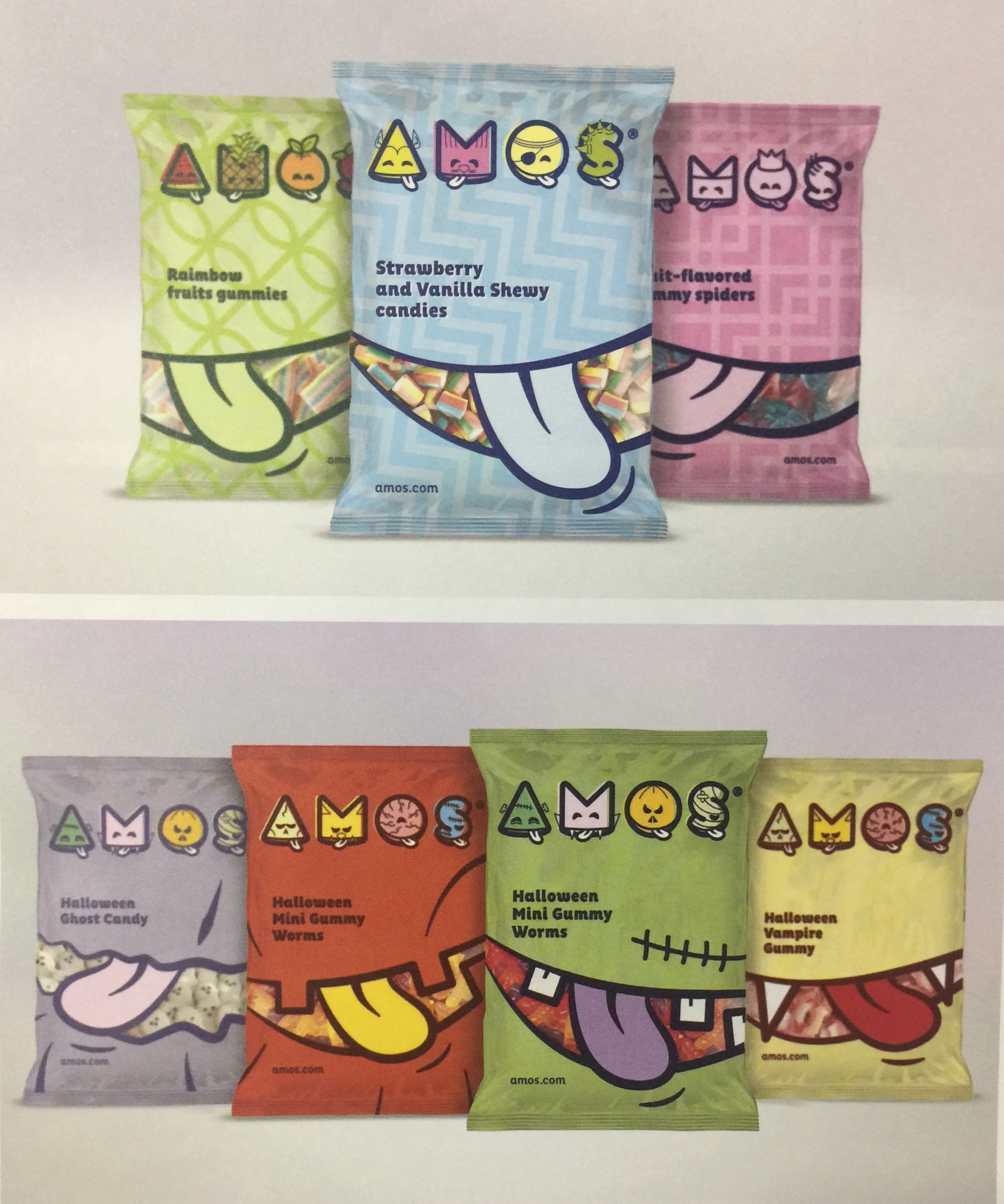 香港儿童创意糖果品牌Amos——食品插画包装设计